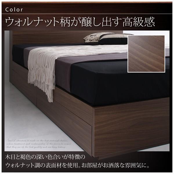 シングルベッド マットレス付き 国産カバーポケットコイル 収納付きベッド - 3