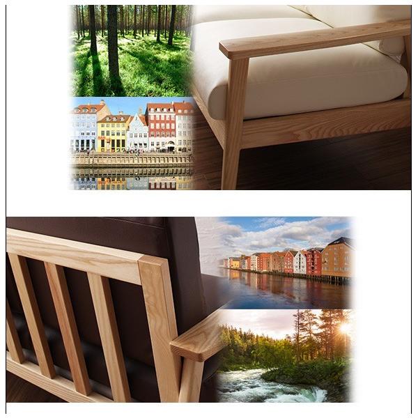 即購入可★ ソファー 2人掛け おしゃれ 肘掛け付き 天然木シンプル木肘ソファ 【C8738740644】(30767円)