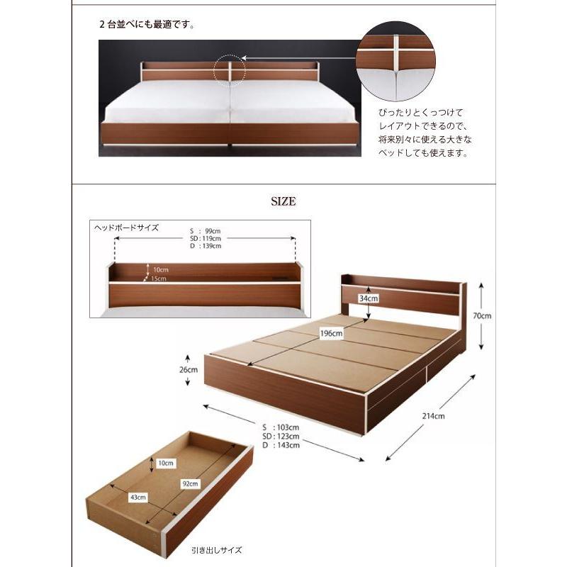 シングルベッド マットレス付き スタンダードポケットコイル 収納付きベッド スタンダードポケットコイル シングルベッド 収納付きベッド マットレス付き