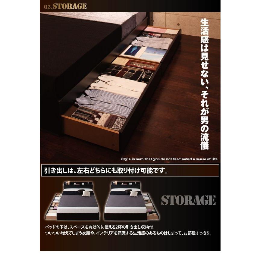 【２点セット】 ダブルベッド マットレス付き 国産カバーポケットコイル 収納付きベッド 【TM1455505093】(51245円)