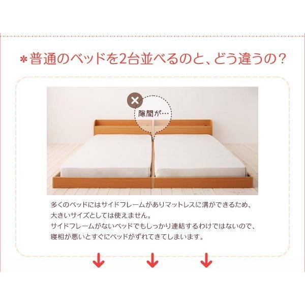 キングサイズベッド ワイドK260(SD+D) 天然ラテックス入り国産ポケットコイルマットレス付き 連結ベッド_6