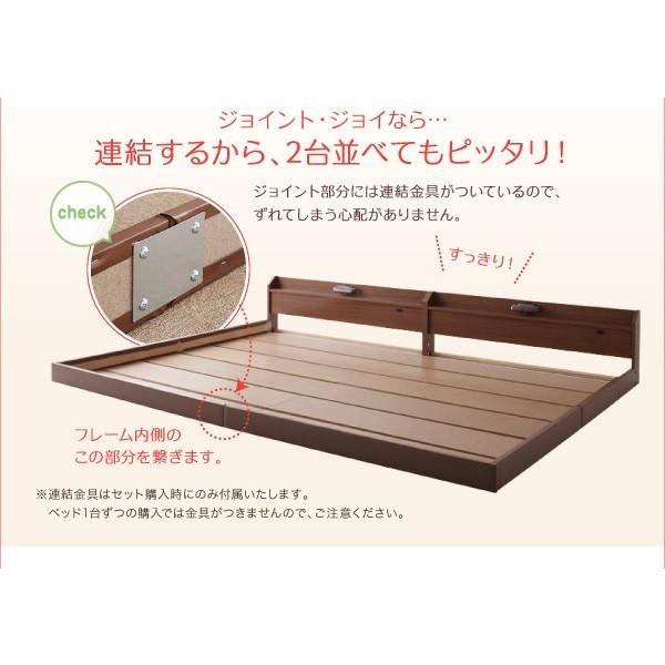 キングサイズベッド ワイドK260(SD+D) 天然ラテックス入り国産ポケットコイルマットレス付き 連結ベッド_7