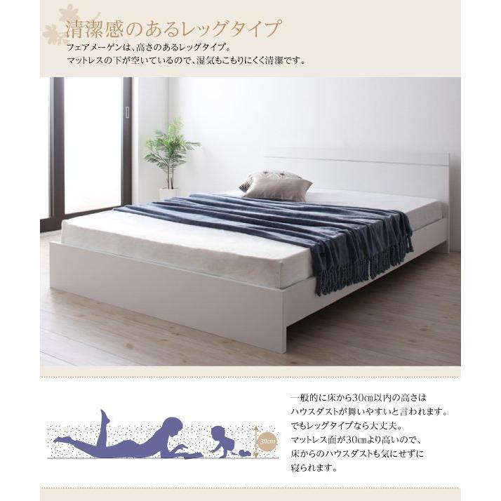 セミダブルベッド 天然ラテックス入り国産ポケットコイルマットレス付き 連結ベッド｜furniturehappylife｜09