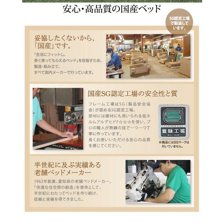 ダブルベッド 畳ベッド 棚・照明・コンセント付き_9