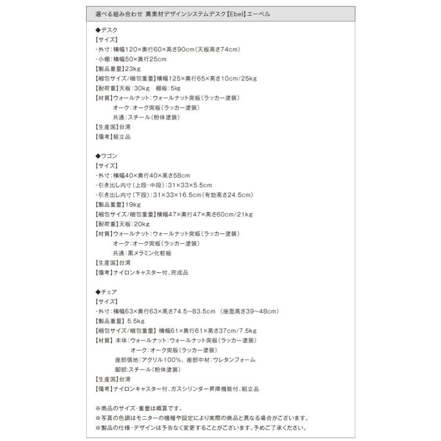 (タイムセール中) パソコンデスク 120cm おしゃれ ワークデスク 異素材システムデスク
