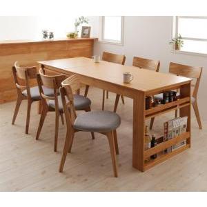 ダイニングセット 6人用 おしゃれ 7点セット(テーブル120-180+チェア6脚)