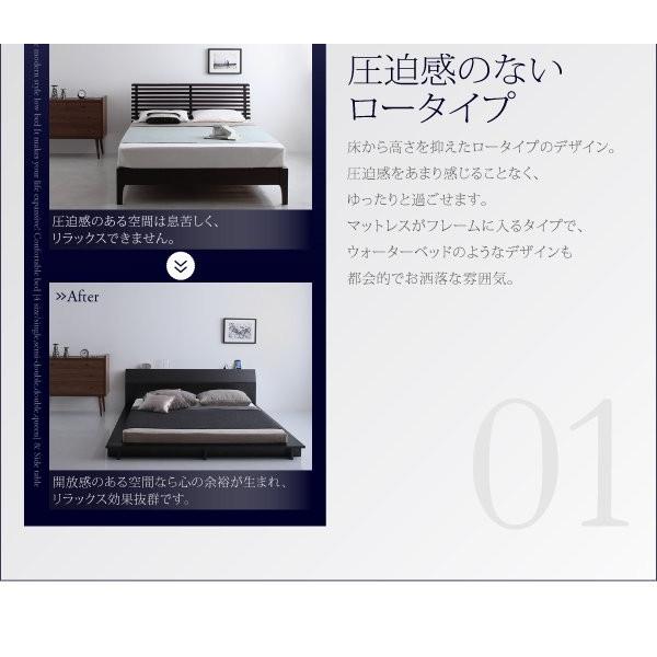 ダブルベッド マットレス付き スタンダードポケットコイル ローベッド ダブルベッド ローベッド