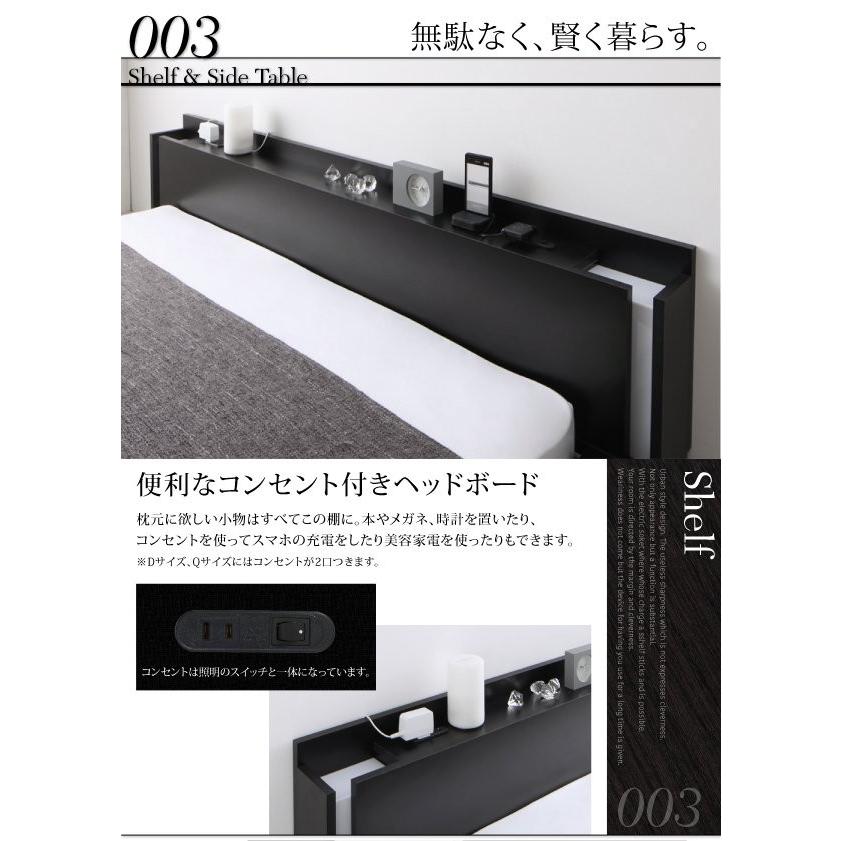 クイーンベッド(Q×1) ベッドフレームのみ ローベッド｜furniturehappylife｜07