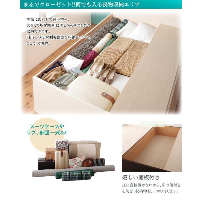 購入国内正規品 組立設置付 ダブルベッド マットレス付き 薄型スタンダードポケットコイル 日本製 棚・コンセント付き 収納付きベッド