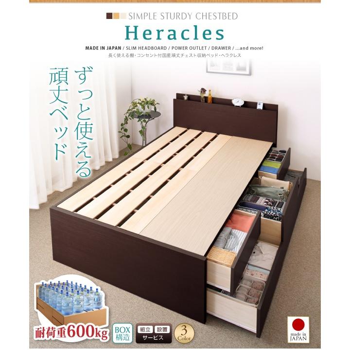 シングルベッド マットレス付き 薄型スタンダードポケットコイル
