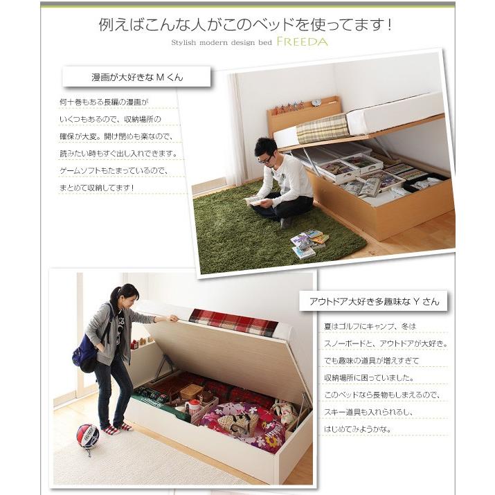 (タイムセール中) 組立設置付 シングルベッド マットレス付き 薄型プレミアムボンネルコイル 縦開き/深さラージ 大容量収納 跳ね上げ式ベッド_20