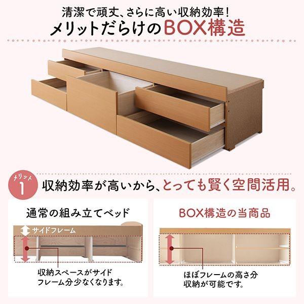 セミシングルベッド ベッドフレームのみ 大容量収納 日本製 ヘッドレス 収納付き ショート丈すのこベッド_11