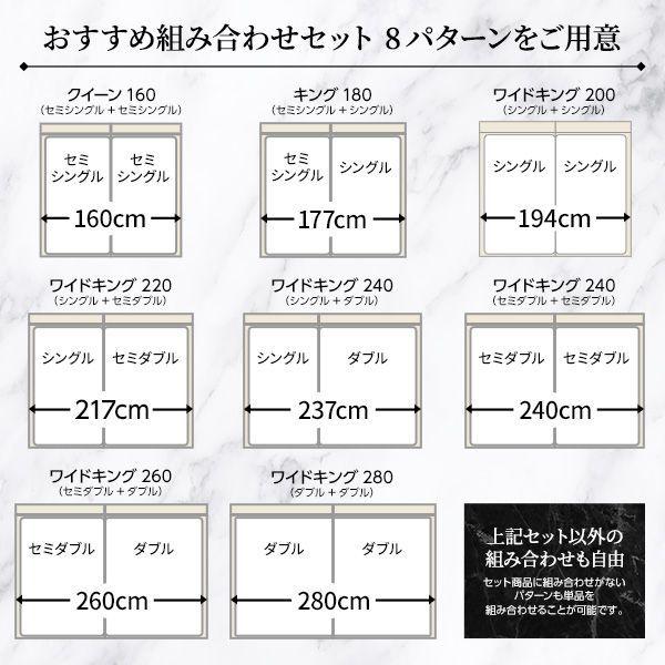 (タイムセール中) ローベッド ワイドキングサイズベッド280（D+D） ベッドフレームのみ ブラック 黒
