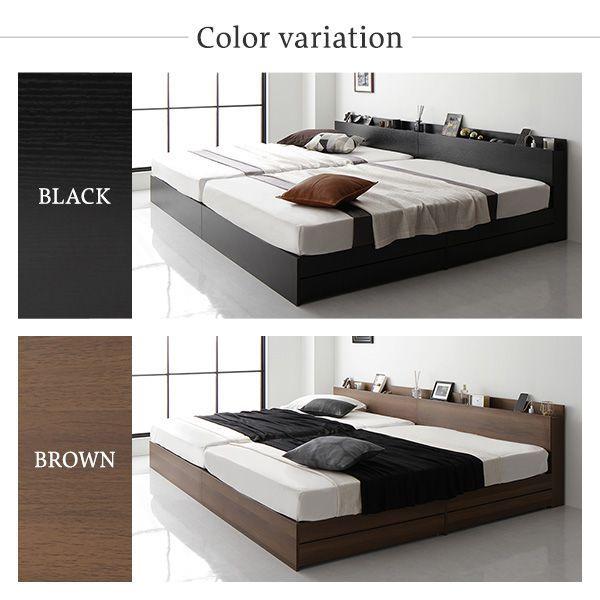 公式通販サイトでお買い 収納付きベッド シングルベッド マットレス付き ボンネルコイル ブラウン
