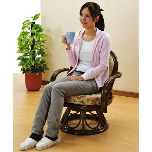 籐回転座椅子 ミドル s777b 籐家具 籐 ラタン家具 ラタン 椅子 イス