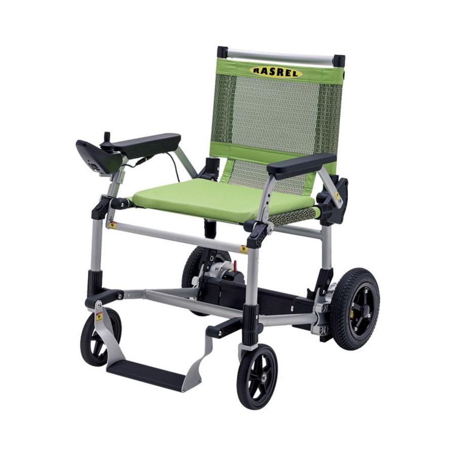 折りたたみ式電動車いすrasrel ラスレル Ra Sr El 1 タイヤ 灰 シート ライムグリーン タイヤ 灰 介護用品 操作レバー 右仕様 Ra Sr El 1 1 Valuecare 福祉用具のバリューケア