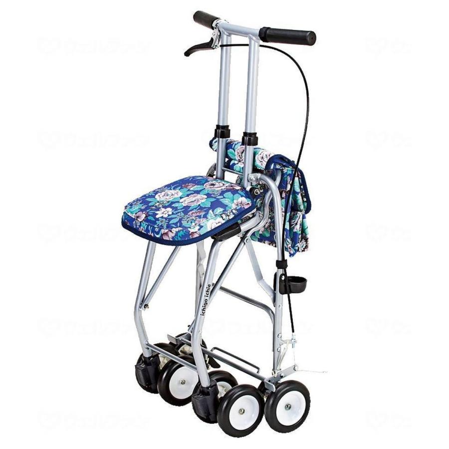 マキテックおでかけウォーク パート ＳＸ−１２ 青花柄 シルバーカー