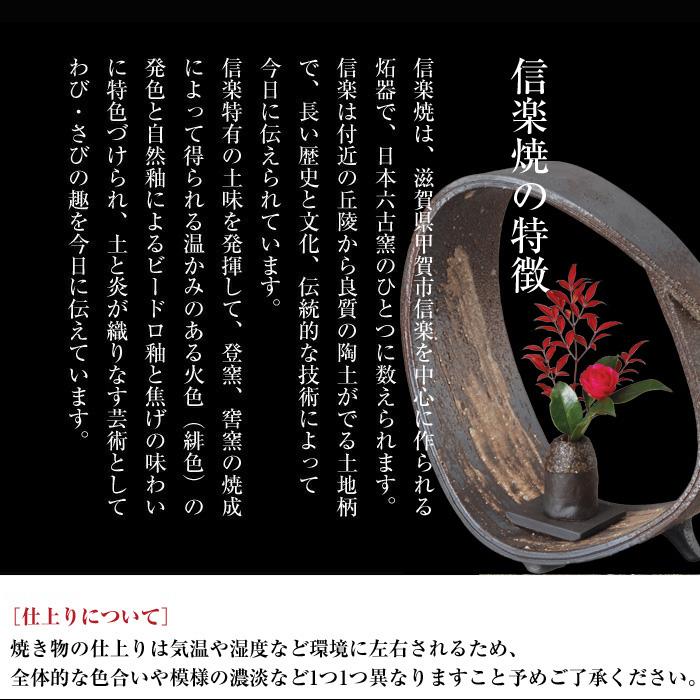 陶器 花瓶 17.0×16.0×高さ29.5cm 信楽焼 日本製 壺 和風 おしゃれ 一輪挿し 花入れ フラワーベース 生け花 花器 水盤 信楽焼き 花びん 大きい 大型 インテリア｜furnitureworld｜02