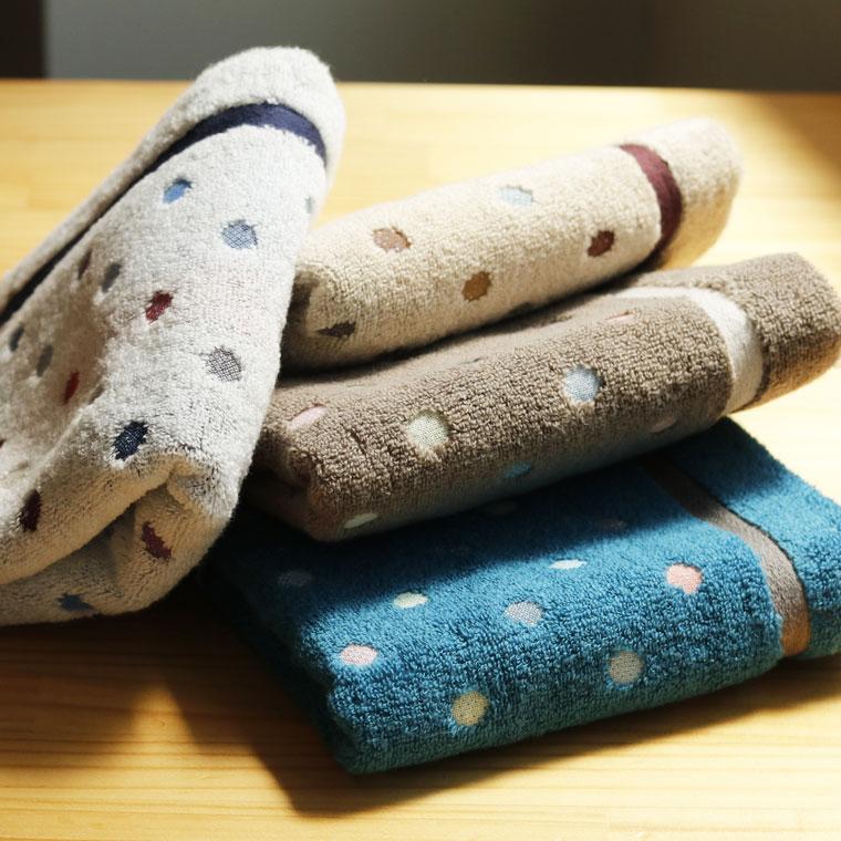 今治タオル「オプス」フェイスタオル（33×75cm）【七福タオル ドット