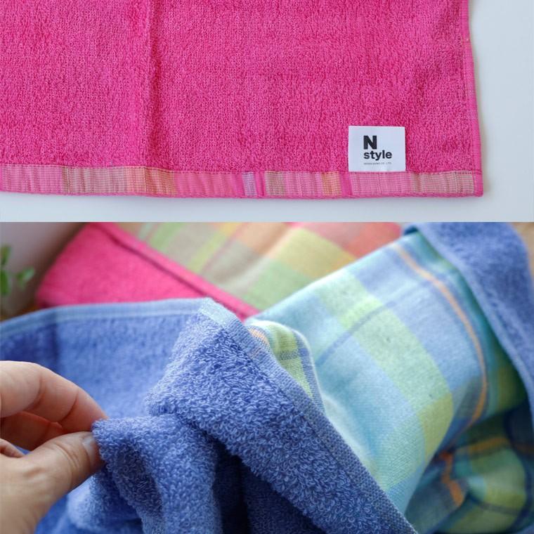 バスタオル「Nstyle」Nチェック【片面ガーゼ パイル 薄手 check