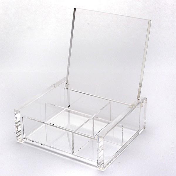 収納ケース「アクリルボックス」4仕切りタイプ【アクリルケース 小物