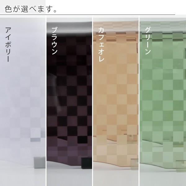 バスチェア アクリル 「チェッカー」Lサイズ【バスチェアー 黒 風呂