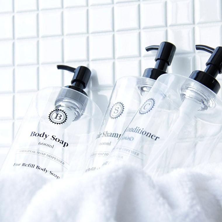 詰め替えボトル「イレモノ（ire-mono）」コロネット（シャンプーボトル