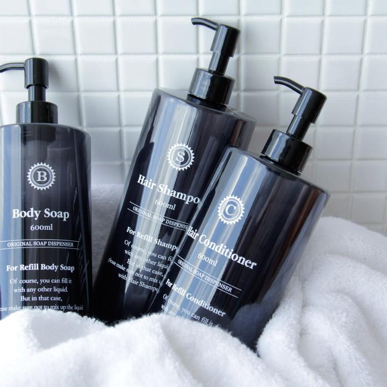 詰め替えボトル「イレモノ（ire-mono）」コロネット（シャンプーボトル