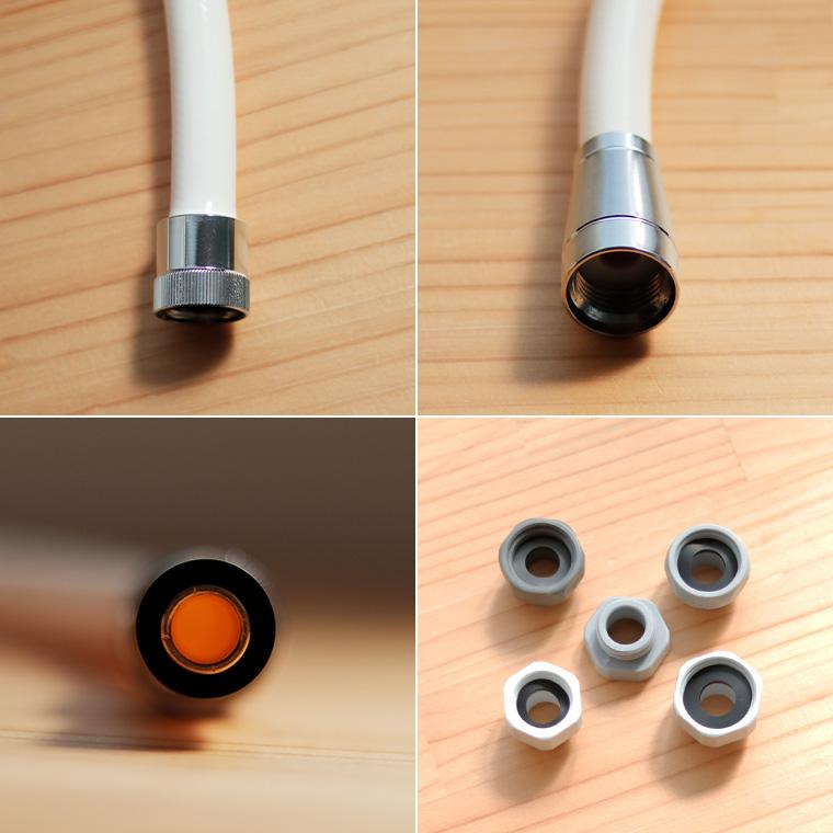 シャワーホース「1.6M」（ホワイト）【シャワー シャワー部品 水