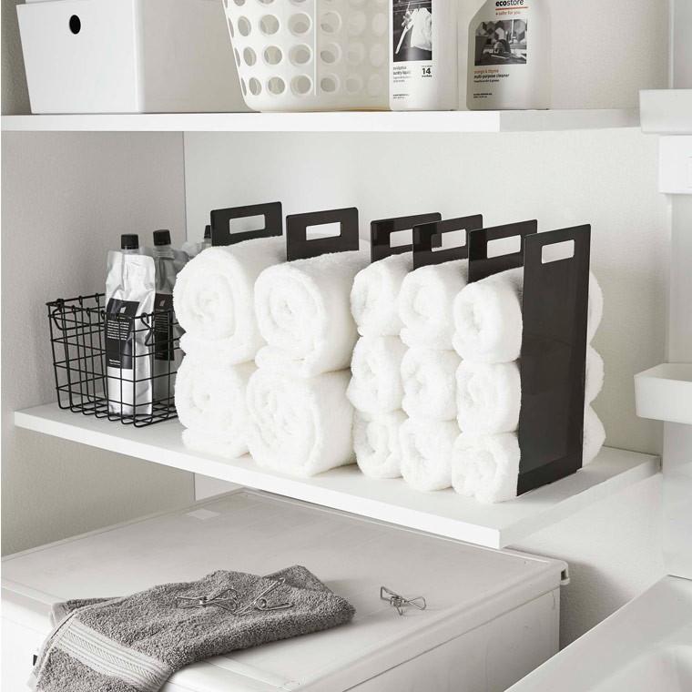 収納ラック Tower 連結タオル収納ラック 2個 タオル ラック 収納 フェイスタオル バスタオル タワー Tower 山崎実業 調整 スッキリ 仕切り 仕切り板 1173 お風呂のソムリエshop 通販 Yahoo ショッピング