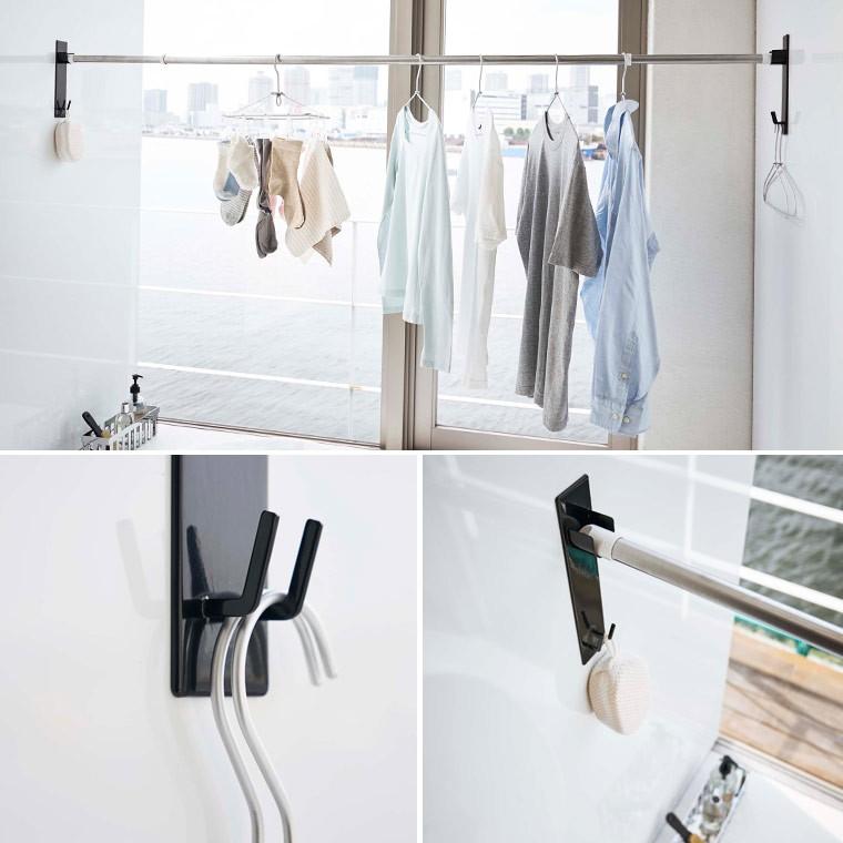 物干しフック Tower タワー マグネットバスルーム物干し竿ホルダー2個組 磁石 洗濯用品 ランドリー 物干し 室内 浴室 壁面 便利 簡単 取付け 竿 固定 1173 3402 お風呂のソムリエshop 通販 Yahoo ショッピング