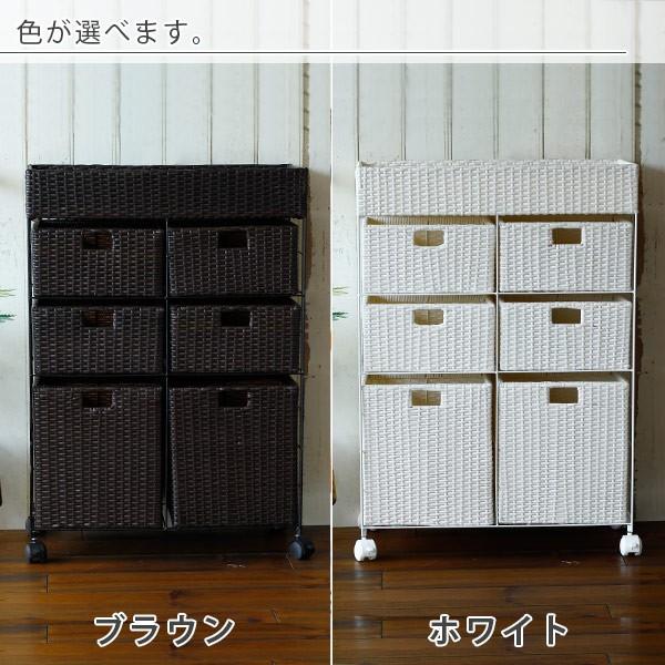 水拭きOK！ラタン風ランドリー収納「ランドリーチェスト」（トール