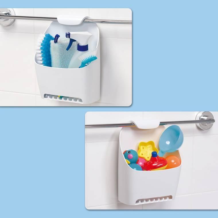 【ホワイト】タオルバーバスケット　バス収納　お風呂場　小物入れ　タオルバー収納 楽天市場】お買物マラソン/ マーナ 《 タオルバーバスケット