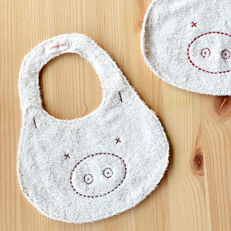 スタイ「Ohdear！」ピッグフェイススタイ【よだれかけ ビブ