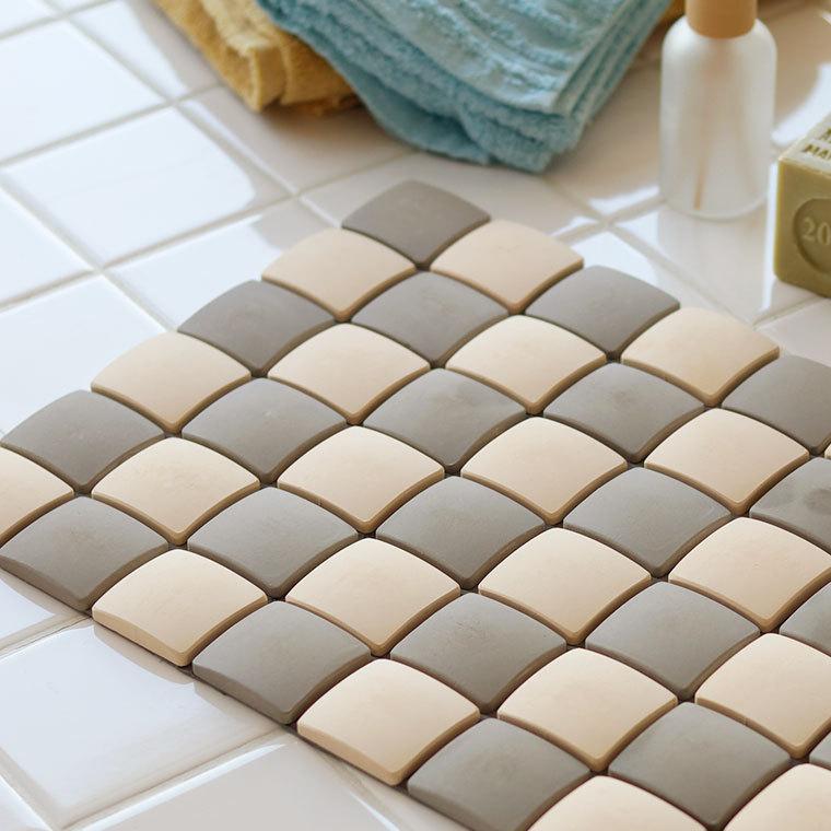 送料無料 珪藻土バスマット Un Bain 珪藻土バスマットモザイク Ef Ub12 巻ける おしゃれ ギフト コンパクト モザイクタイル 1312 3902 お風呂のソムリエshop 通販 Yahoo ショッピング