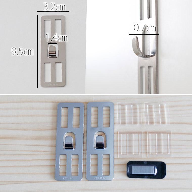 フック「壁美人」フレームハンガー（Mサイズ）【ホチキスで 壁 穴が