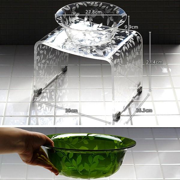 アクリル バス2点セット 「グラマラスN」バスチェア＆洗面器 アクリル バス2点セット 「グラマラスN」バスチェア＆洗面器