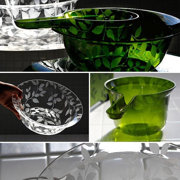 バスチェア セット「ユトハ」アクリルバスチェア＆洗面器＆手桶3点