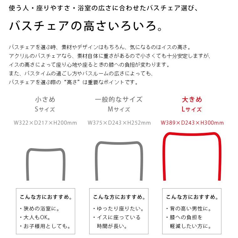 バスチェア アクリル2点セット favor（ファイヴァ） バスチェア（L