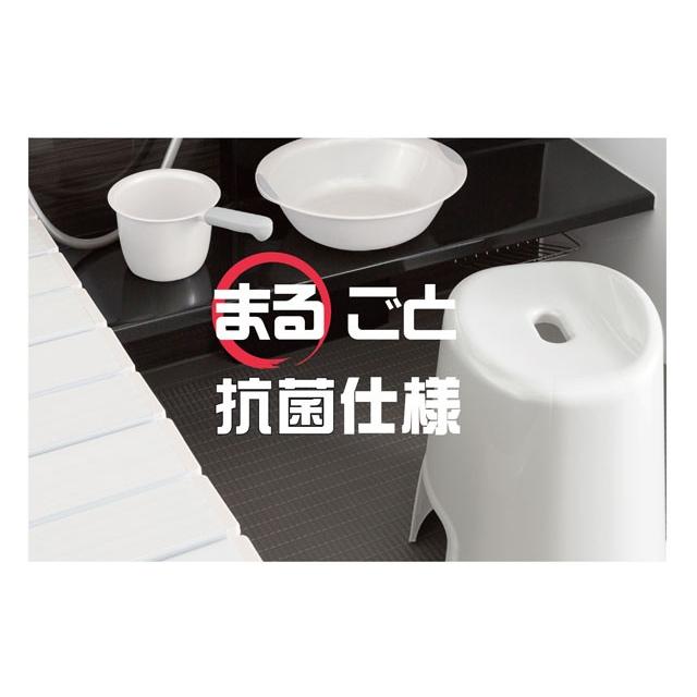 風呂いす Ag抗菌バスチェア30 ＆洗面器&手桶セット（フェイヴァ）ホワイト｜furofuta-manzoku｜02
