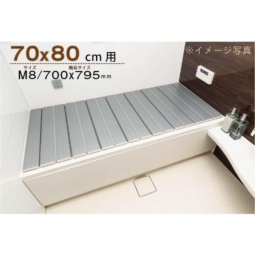 東プレ 風呂ふた 70 × 80 cm用 Ag折りたたみ 風呂ふた 抗菌 M8