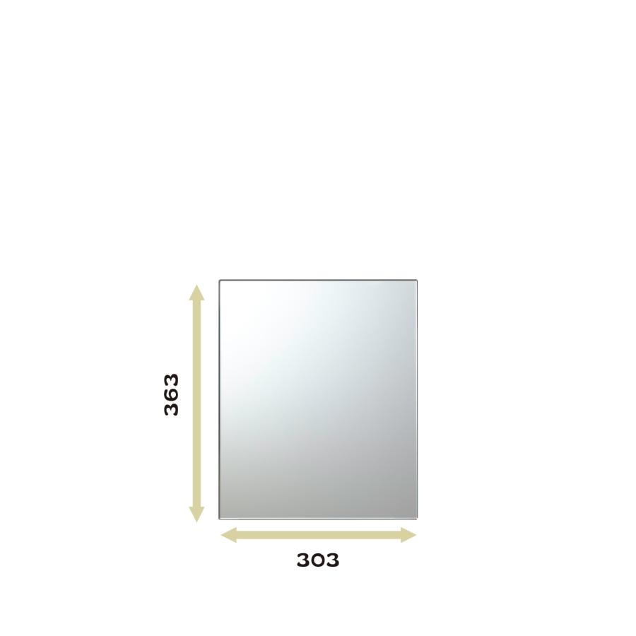 鏡 303×363×5mm 日本製 交換用鏡 Ｎ−１ / 浴室鏡 mirror｜furofuta-manzoku｜04