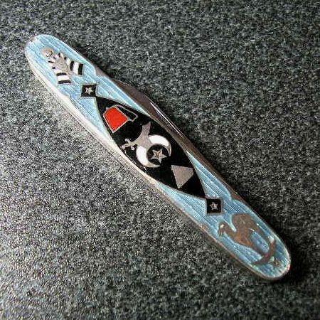 エナメル装飾小型ナイフ（フリーメイソン） : 古時計の館 - 通販