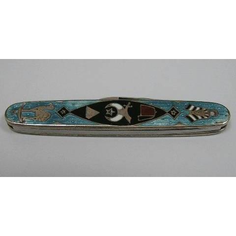 エナメル装飾小型ナイフ（フリーメイソン） : 古時計の館 - 通販