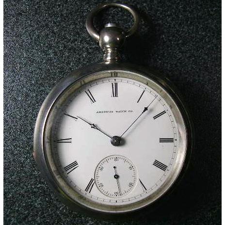 AMERICAN WATCH CO. （WALTHAM) 大型鍵巻き銀製アンティーク懐中時計