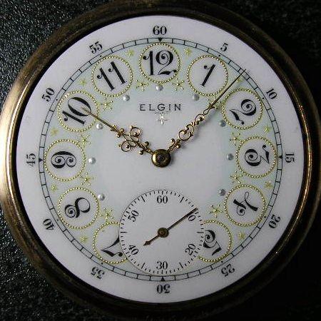 ELGIN ファンシーダイヤルアンティーク懐中時計 : 古時計の館 ELGIN ファンシーダイヤルアンティーク懐中時計 : 古時計の館