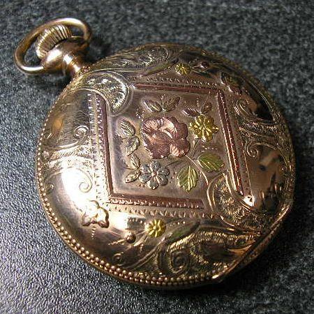 ELGIN（エルジン） マルチカラー装飾 ハンターケース手巻き