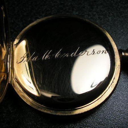 ELGIN（エルジン） 豪華彫金入り手巻きアンティーク懐中時計 : 古時計