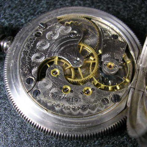 ELGIN エルジン銀ハンターケース手巻きアンティーク懐中時計 : 古時計