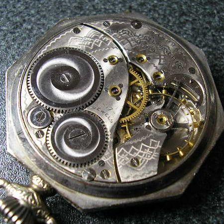 ELGIN（エルジン） 装飾入り アンティーク手巻き懐中時計 : 古時計の館